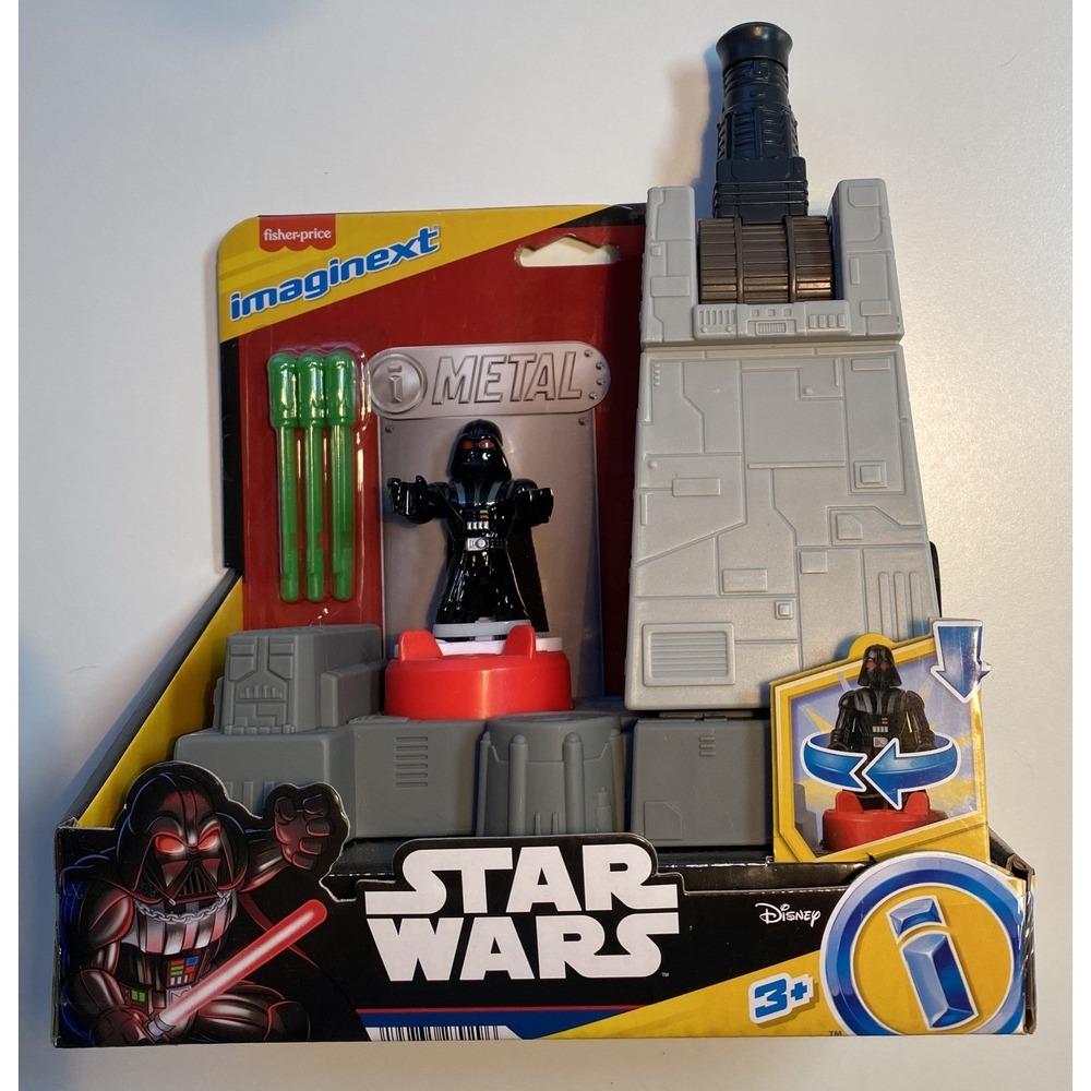 Imaginext Star Wars Death Star Turret Playset METAL Darth Vader Figure New Seale